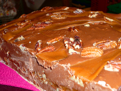 Chocolate Caramel Pecan Fudge