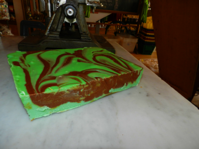 Chocolate Mint Swirl Fudge